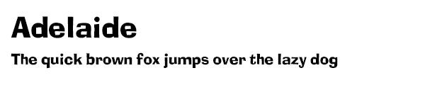 Adelaide font