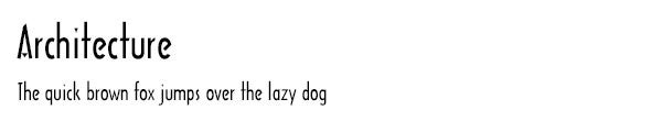 Architecture font