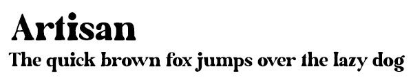 Artisan font