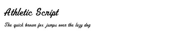 Athletic Script font