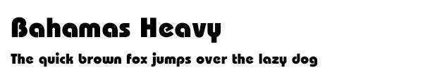 BahamasHeavy font