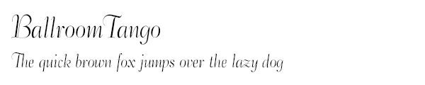 BallroomTango font