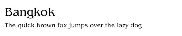 Bangkok font