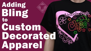 adding bling to custom decorated apparel