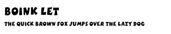 Boink LET font