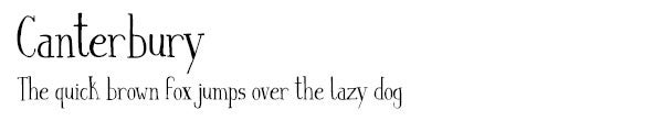Canterbury font