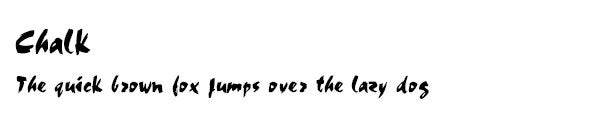 Chalk font