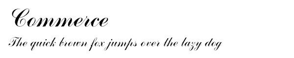 Commerce font