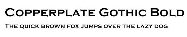 Copperplate Gothic Bold font
