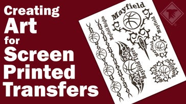 creating art for screen printed transfers