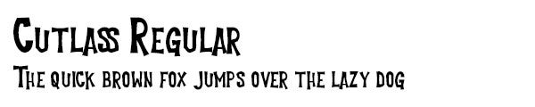 Cutlass Regular font