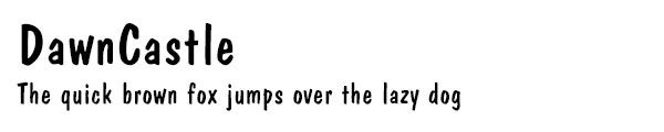 DawnCastle font