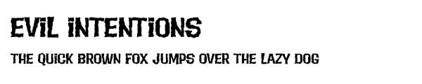Evil Intentions font