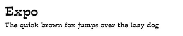 Expo font