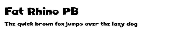 Fat Rhino PB font