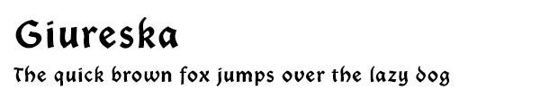 Giureska font