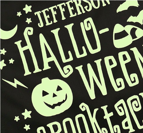 Glow-in-the-dark plastisol screen printed transfers