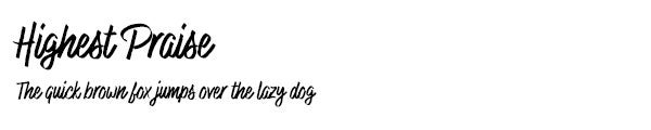 Highest Praise font