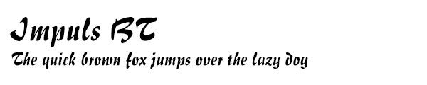 Impuls BT font