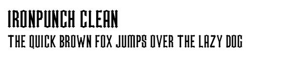 Ironpunch Clean font