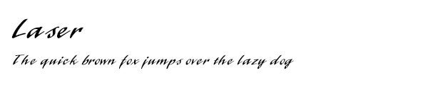 Laser font