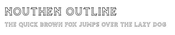 NOUTHEN OUTLINE font