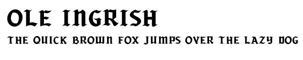 Ole Ingrish font