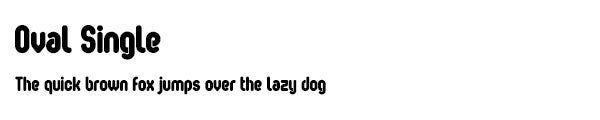 Oval Single font