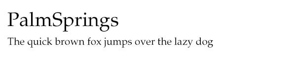 PalmSprings font
