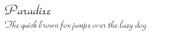 Paradise font