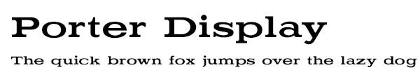 Porter Display font