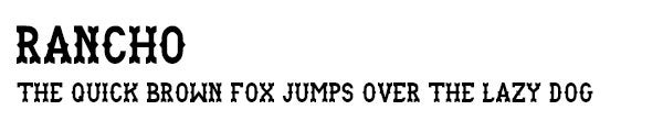 Rancho font