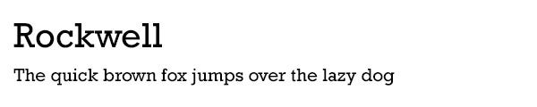 Rockwell font