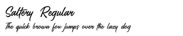 Saltery Regular font