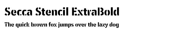Secca Stencil ExtraBold font