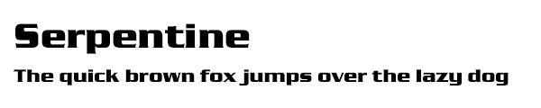 SerpentineBold font
