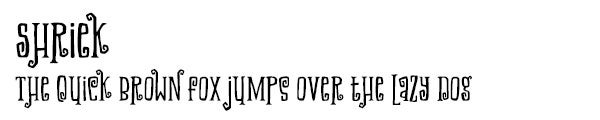 Shriek font