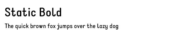 Static Bold font