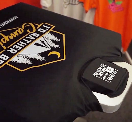 print your inside shirt tag and the front print at the same time