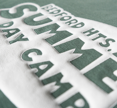 screen printed transfer with Puff ink